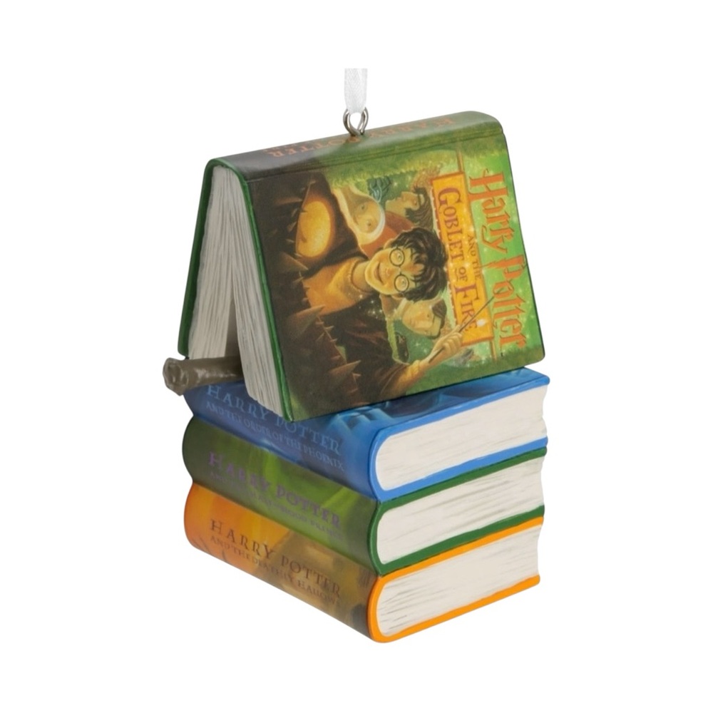 Hallmark Christmas Ornament Harry Potter Books and Wand